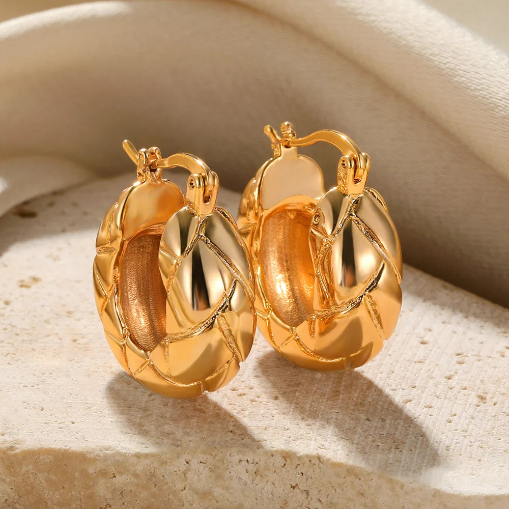 Round Hoop Earrings