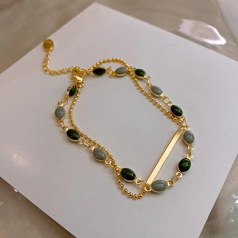 Crystal Charm Bracelets  Double Layered