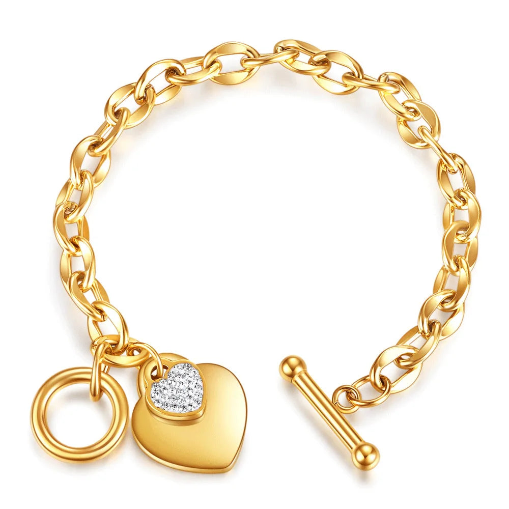 Heart Pendant Bracelet & Bangle For Women