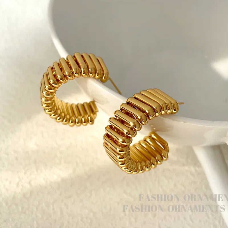  Needle Hoop Earrings