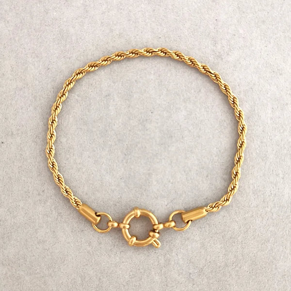 QMHJE Anchor Clasp Bracelet