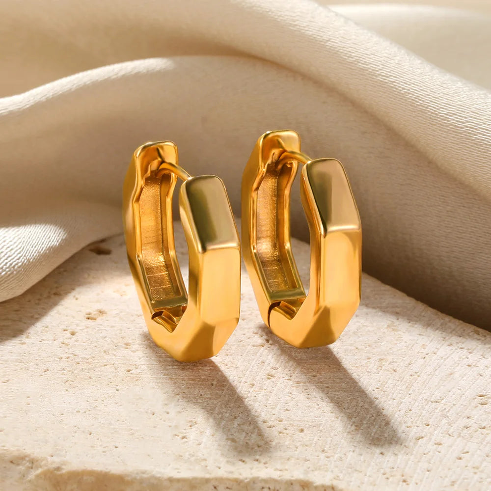 Round Hoop Earrings
