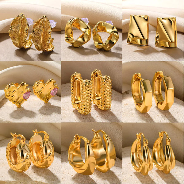 Round Hoop Earrings