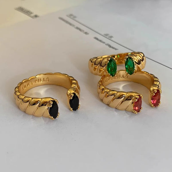 Foxanry Non-fading Gold Color Engagement Rings