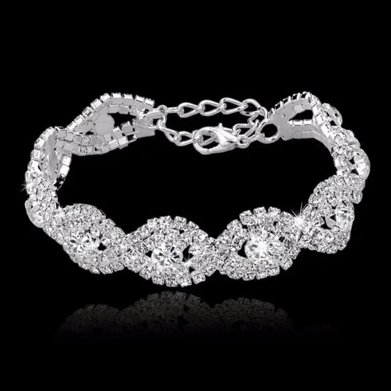 Delysia King Women Elegant Luxury Bracelet Ladies Unlimited Rhinestone