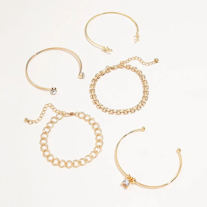 Geometric Link Chain Bracelet