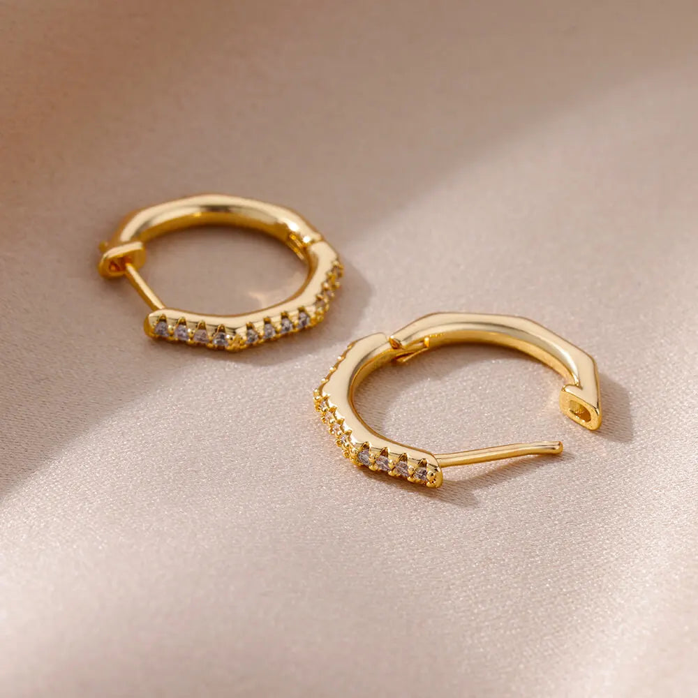 Zircon Polygon Earrings