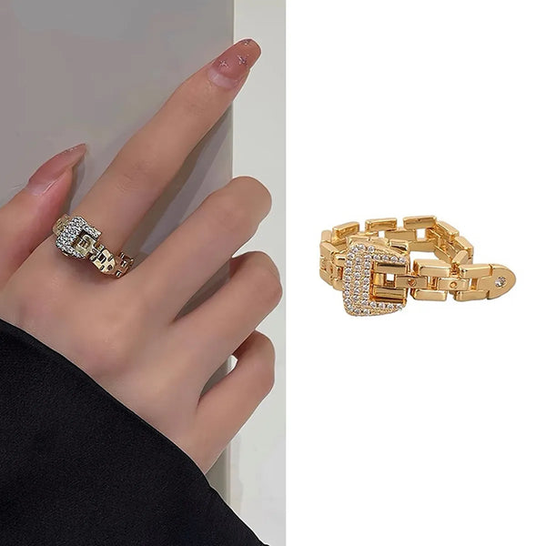 Crystal Belt Ring