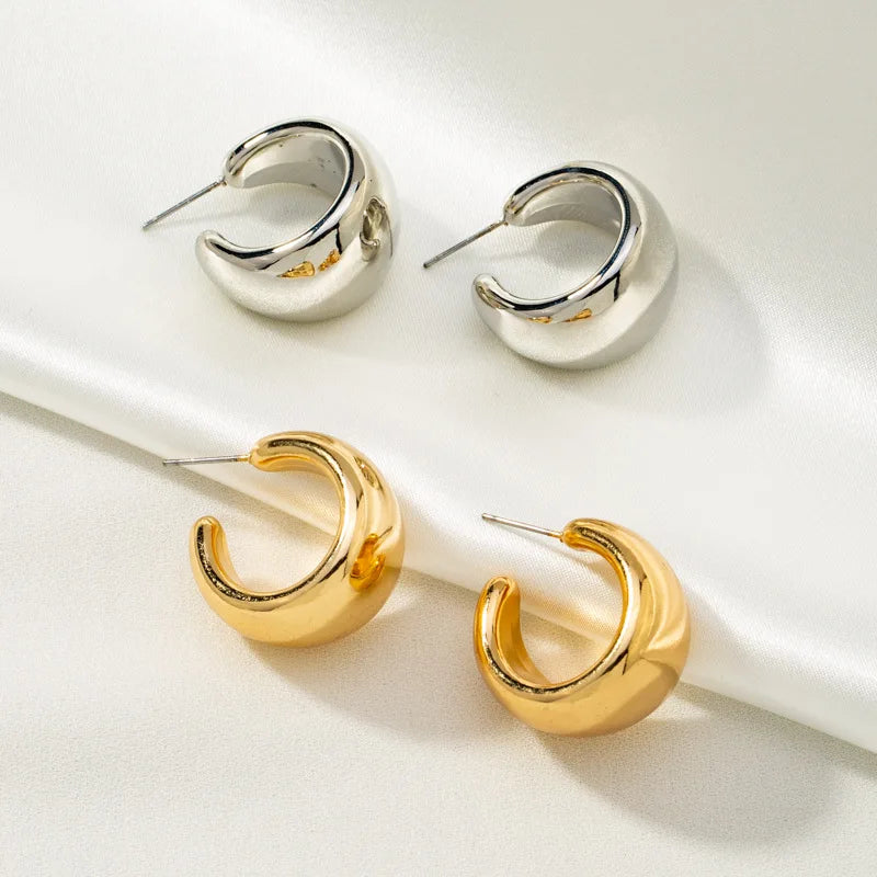 Round Chunky Earrings