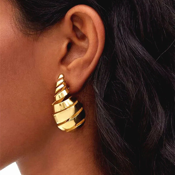 Chunky Hollow Stud Earrings
