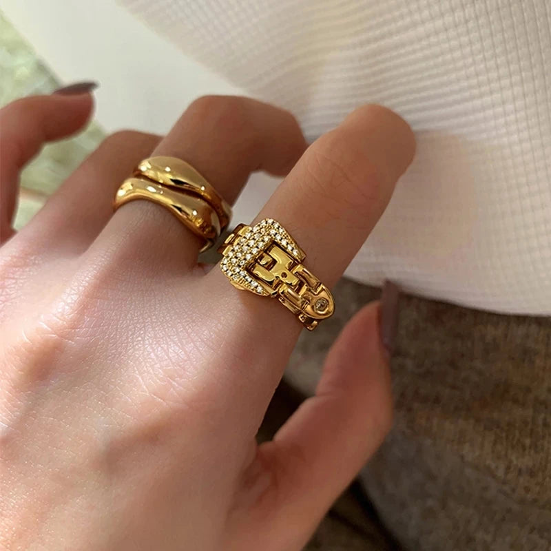 Crystal Belt Ring