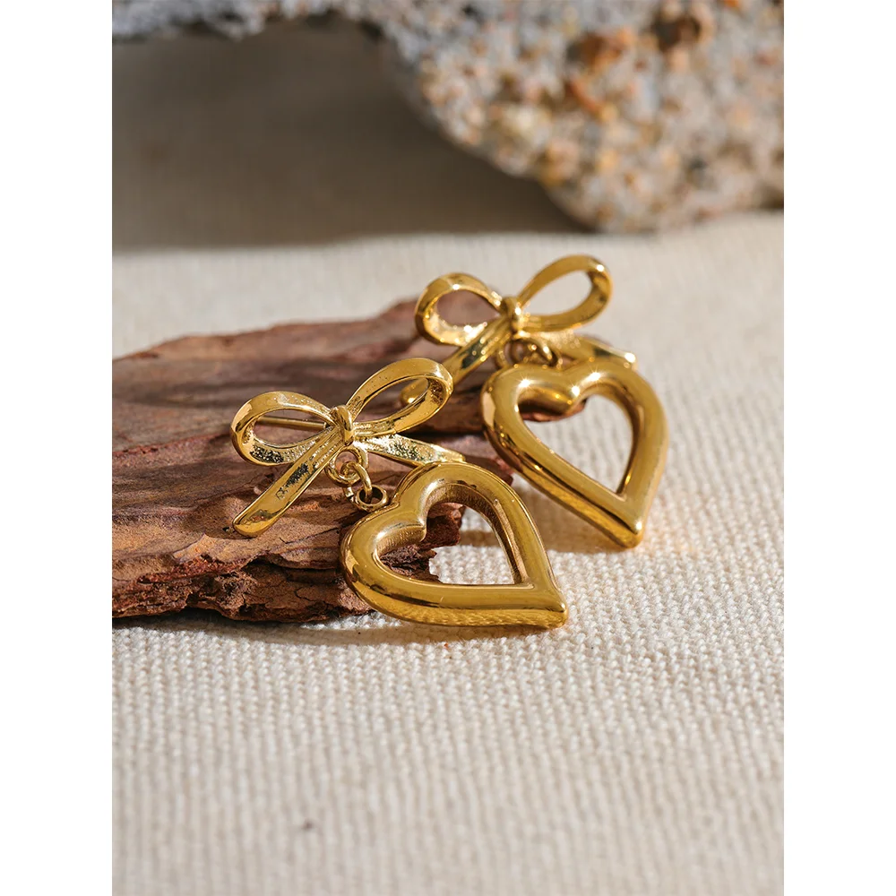 Heart Love Hollow Drop Earrings
