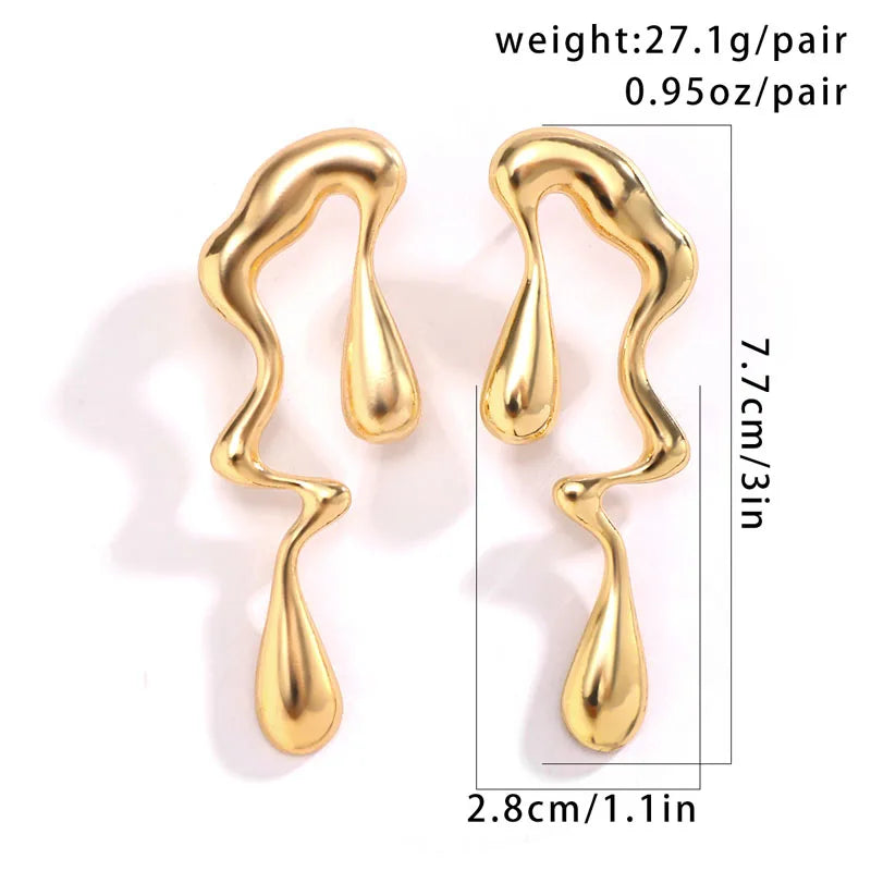 Water Drops Stud Earrings