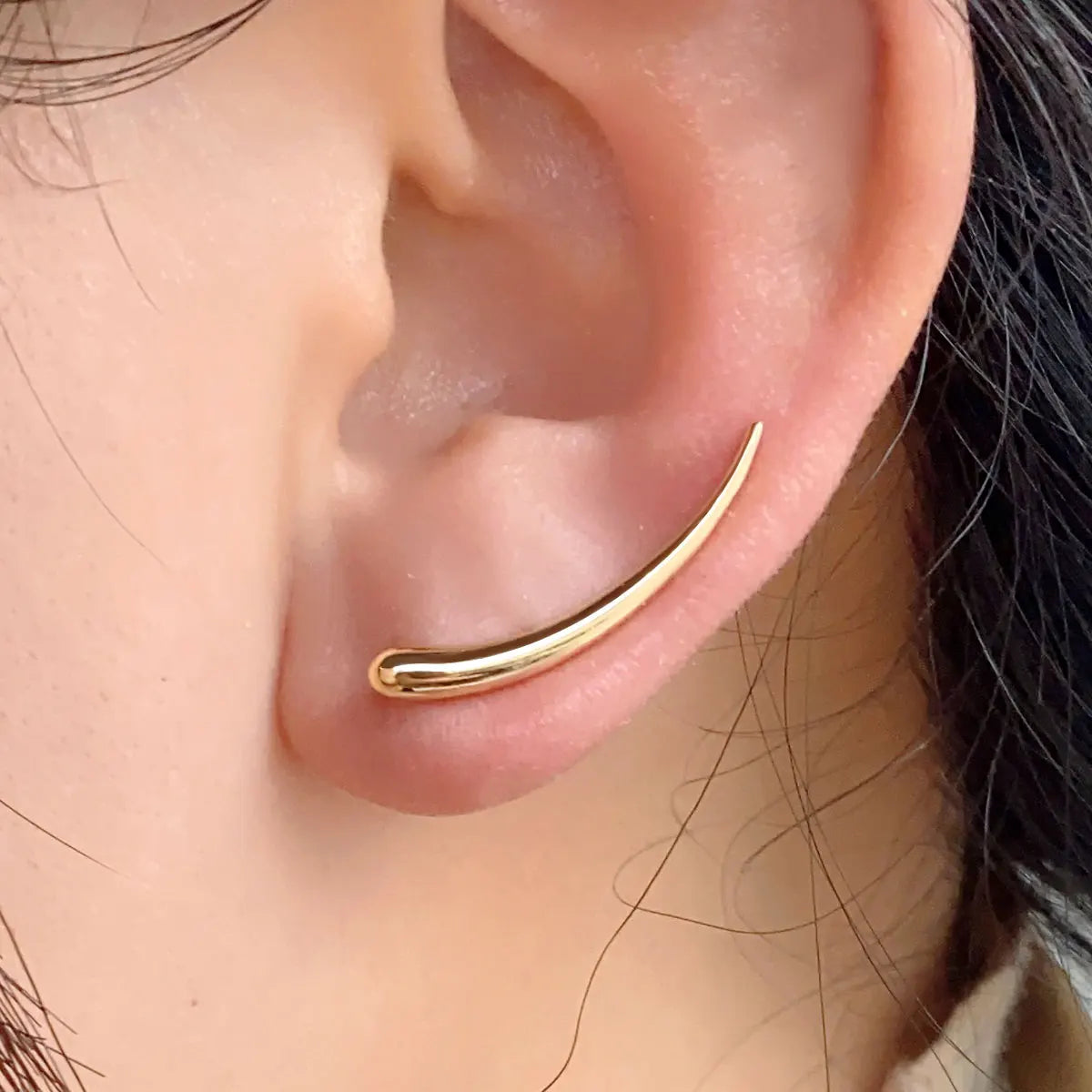 Long Dipper Ear Hook Clip on Earrings