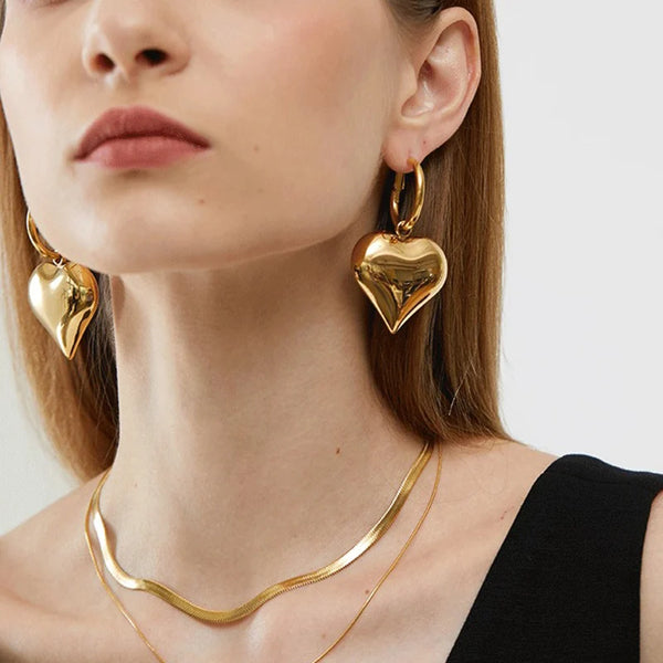 Chunky Dome Drop Earrings