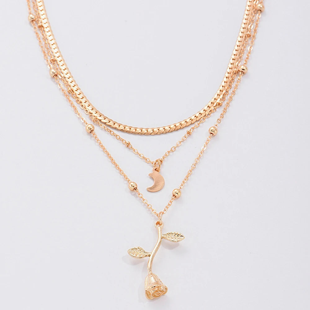 Rose Flower Choker Necklace