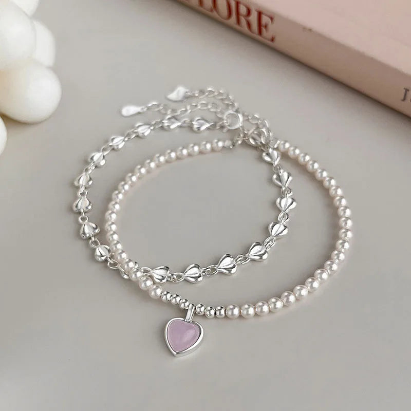 Small Round Pearl Bracelets