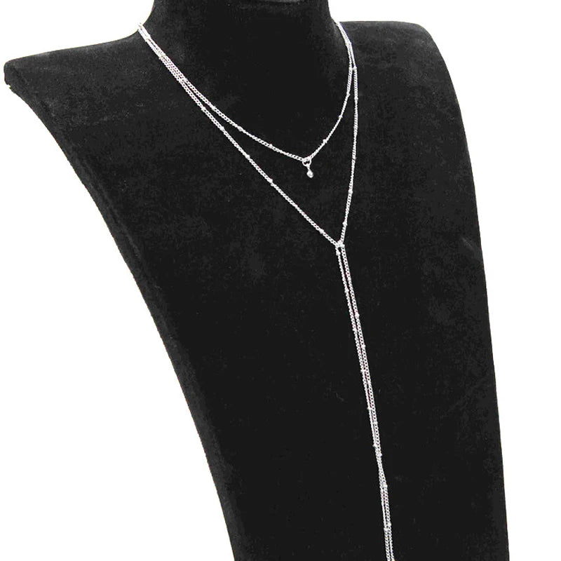 Long Beads Tassel Choker Necklaces