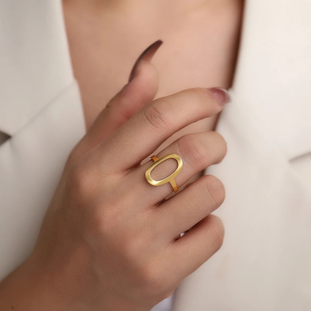 Hollow Oval Ring