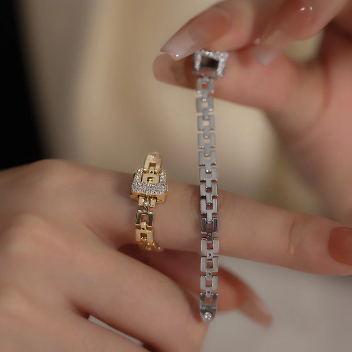 Crystal Belt Ring