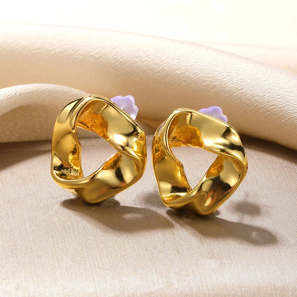 Round Hoop Earrings