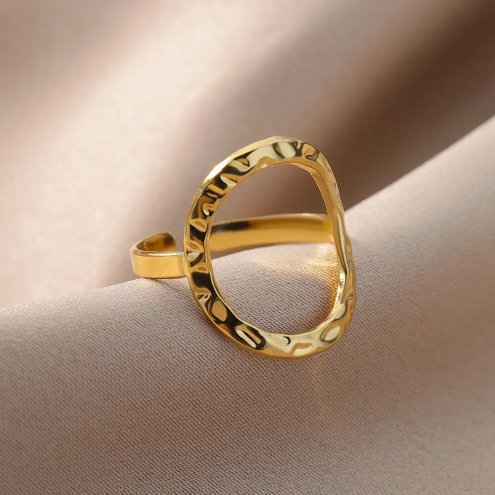 Irregular Hollow Opening Ring
