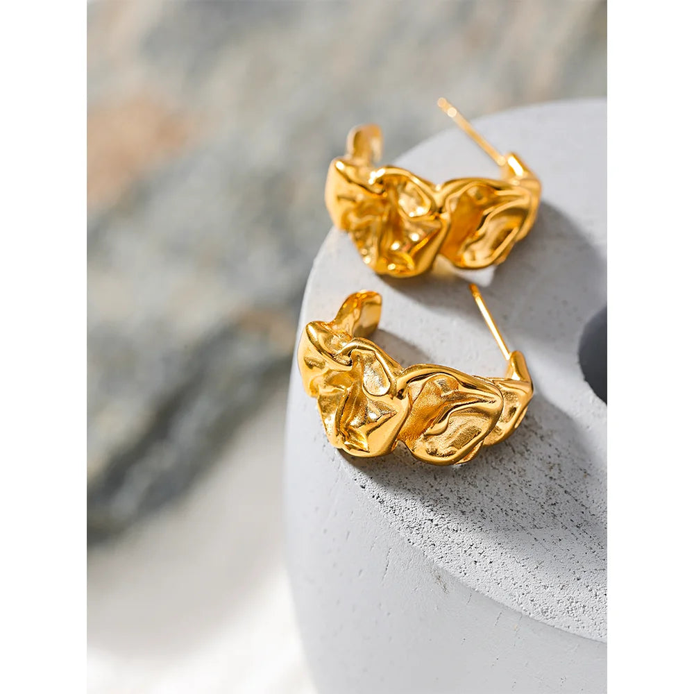 Yhpup Creative Unusual Hoop Earrings