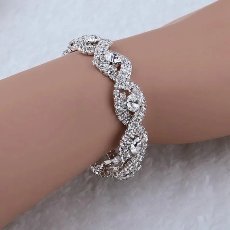 Delysia King Women Elegant Luxury Bracelet Ladies Unlimited Rhinestone