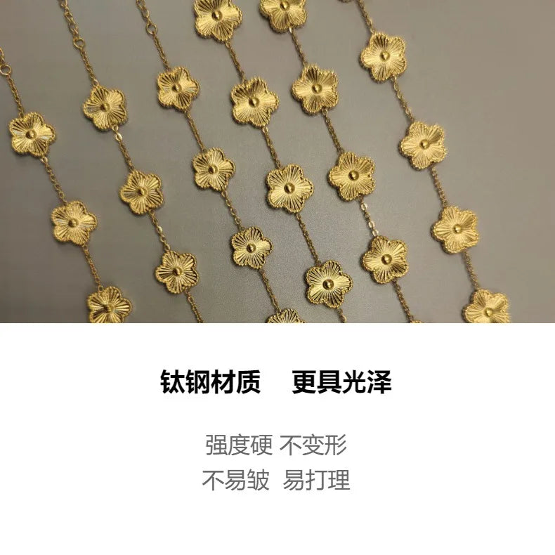 Plum Blossom Plant Five Leaf Flower Bracelet