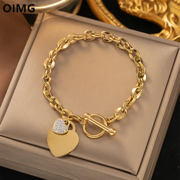 Heart Pendant Bracelet & Bangle For Women