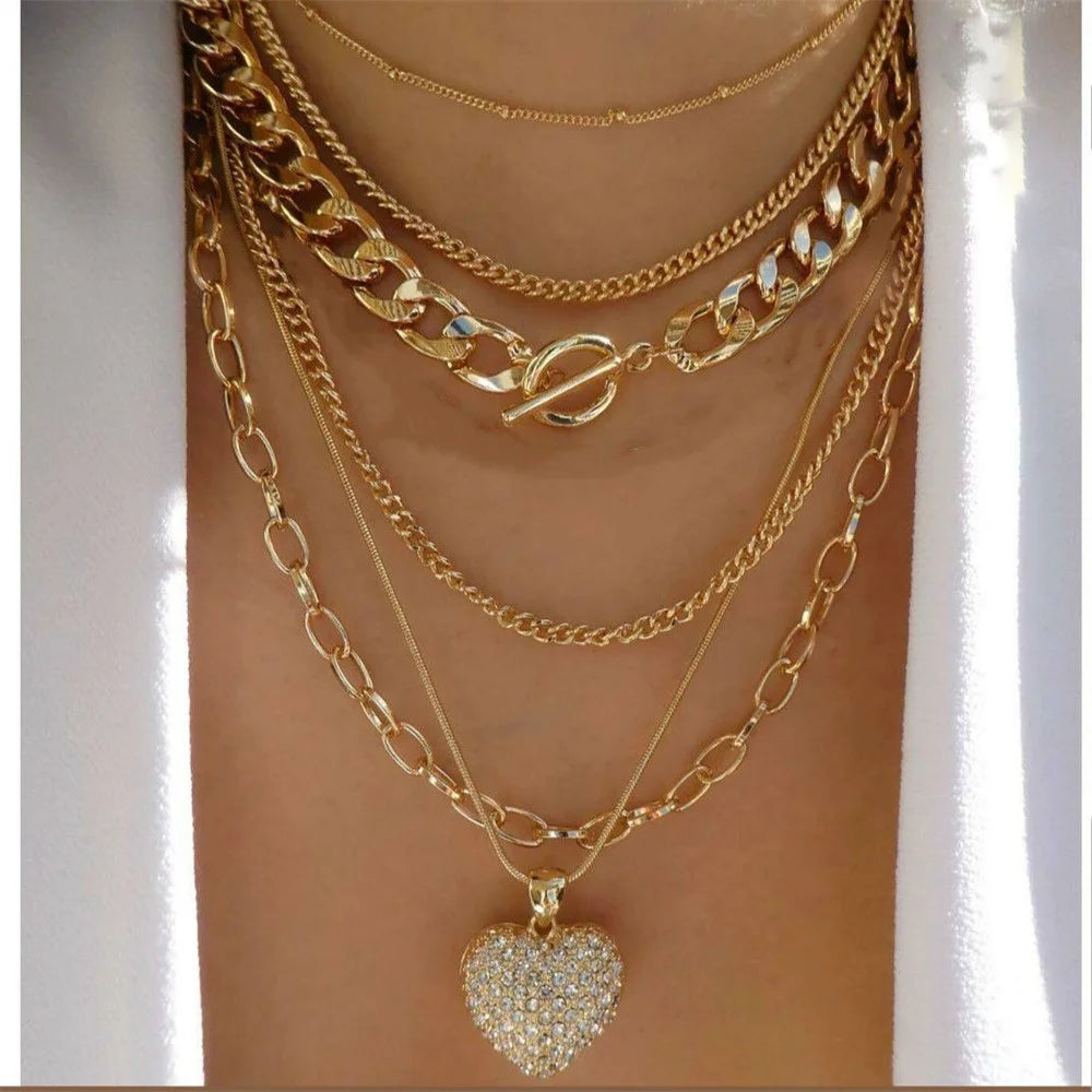 Chain Jesus Mary Portrait Coin Pendant Necklace