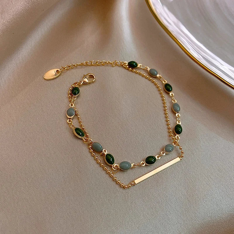 Crystal Charm Bracelets  Double Layered