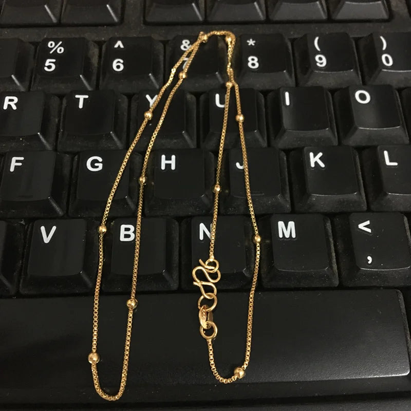 Chain Beaded Necklace Short Chain for Woman Charm Jewelry