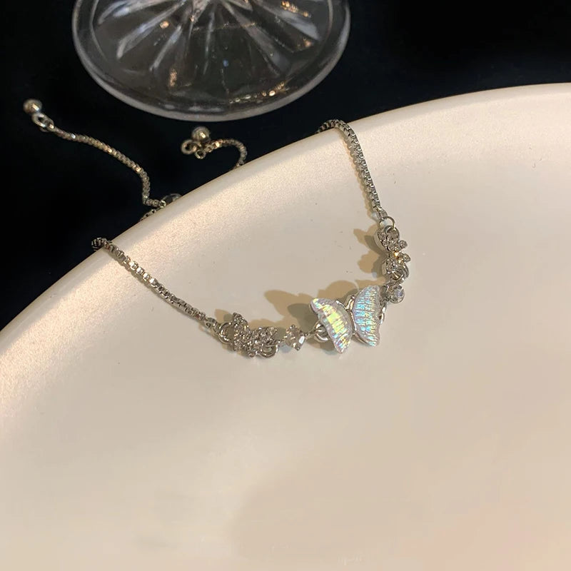 Colorful Zircon Butterfly Drawstring Bracelets
