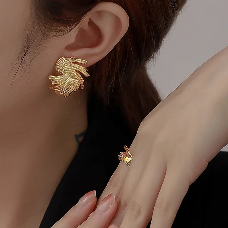 Twist Big Clip Earrings