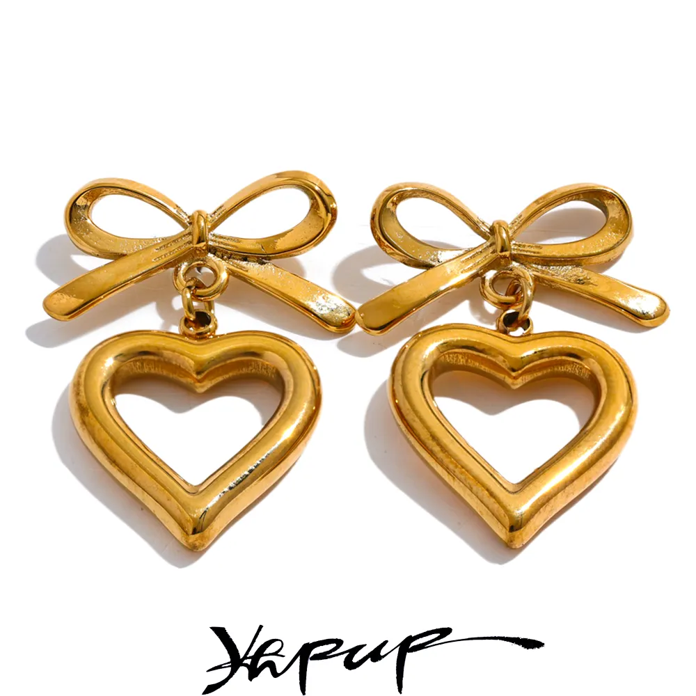 Heart Love Hollow Drop Earrings