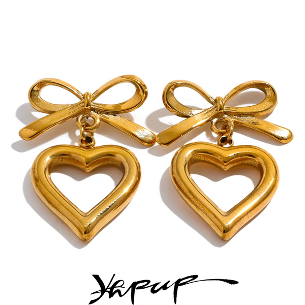 Heart Love Hollow Drop Earrings