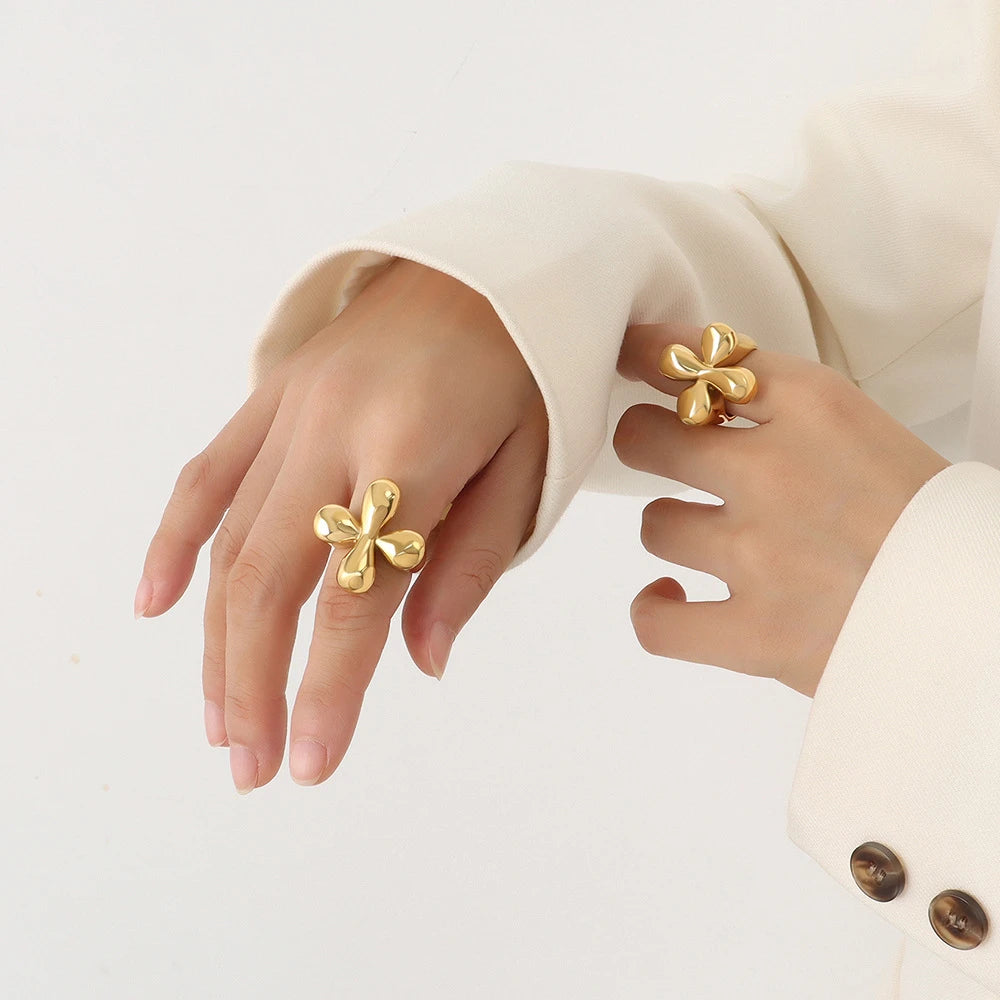 Flower Ring Women's Stainless Steel