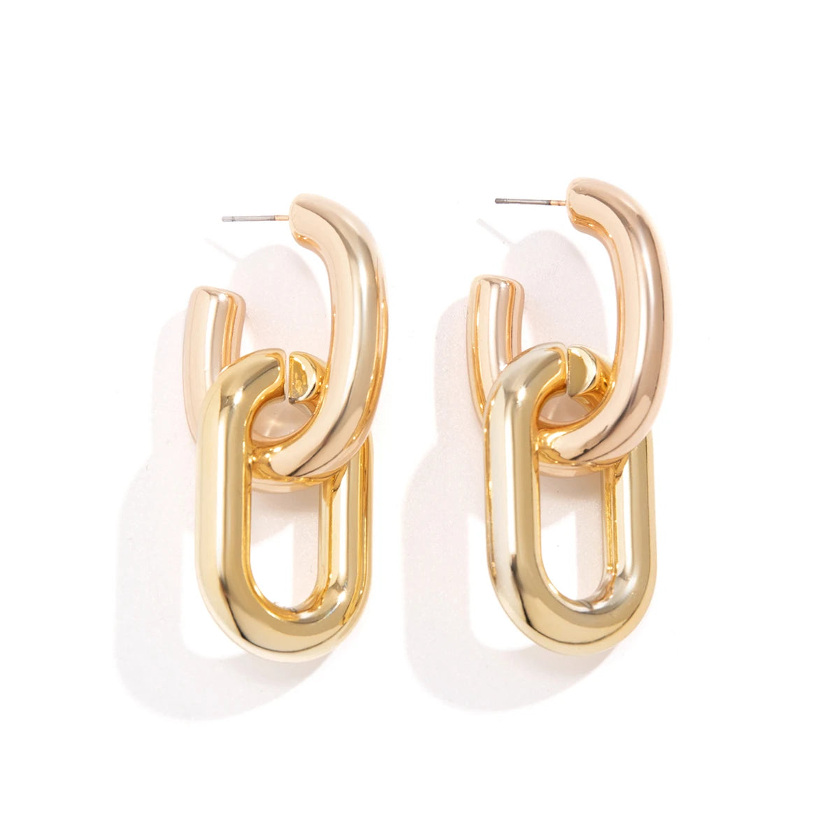 U-Shape Link Drop Earrings