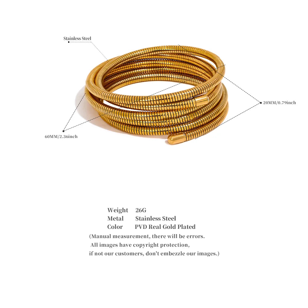 Yhpup Multi-Layer Wrap Arm Bracelet Bangle