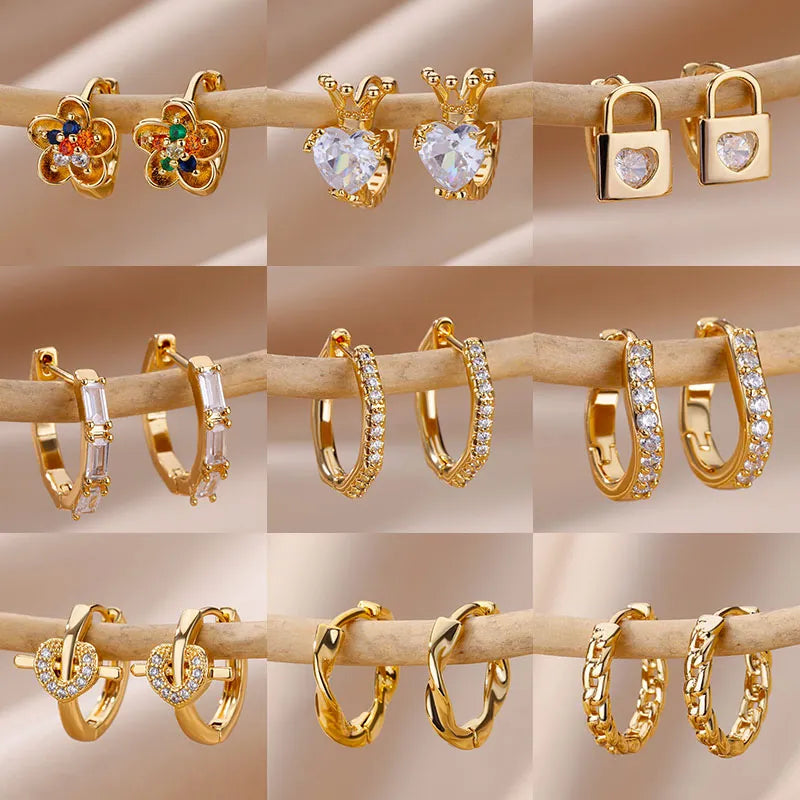 Zircon Polygon Earrings