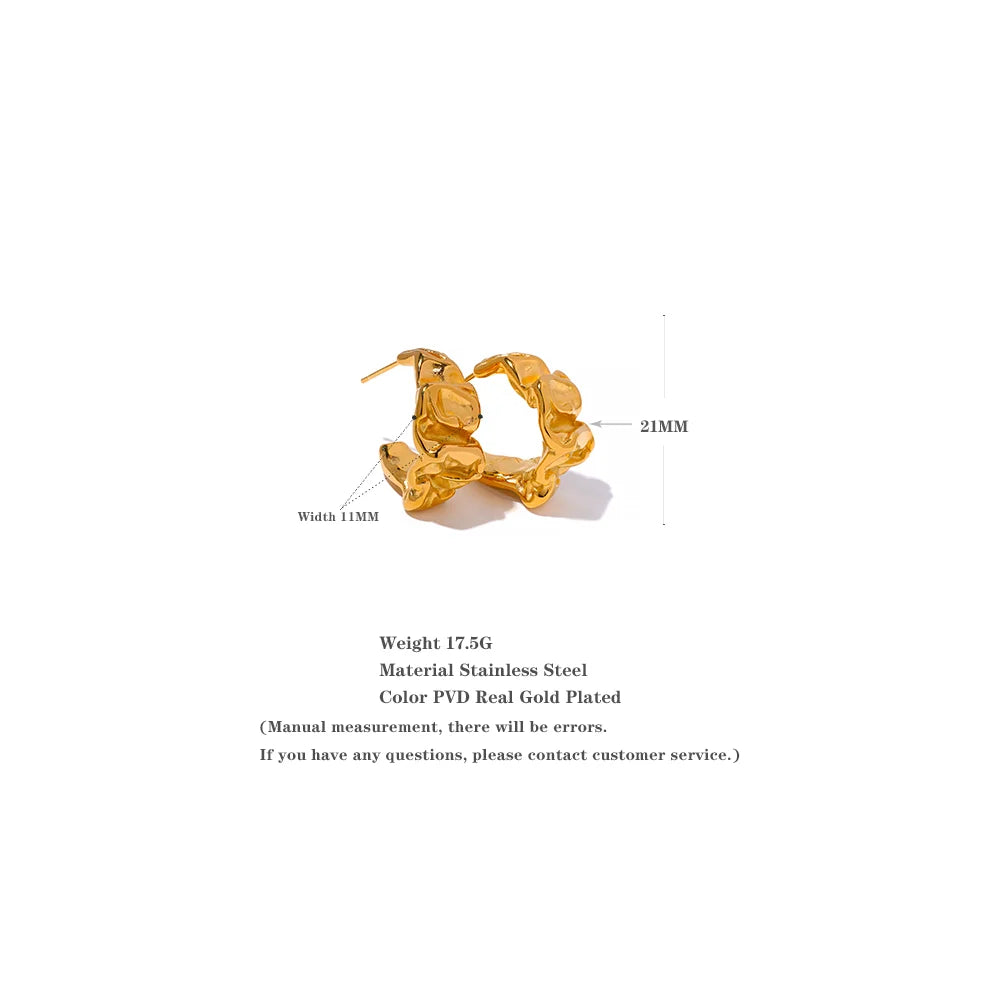 Yhpup Creative Unusual Hoop Earrings