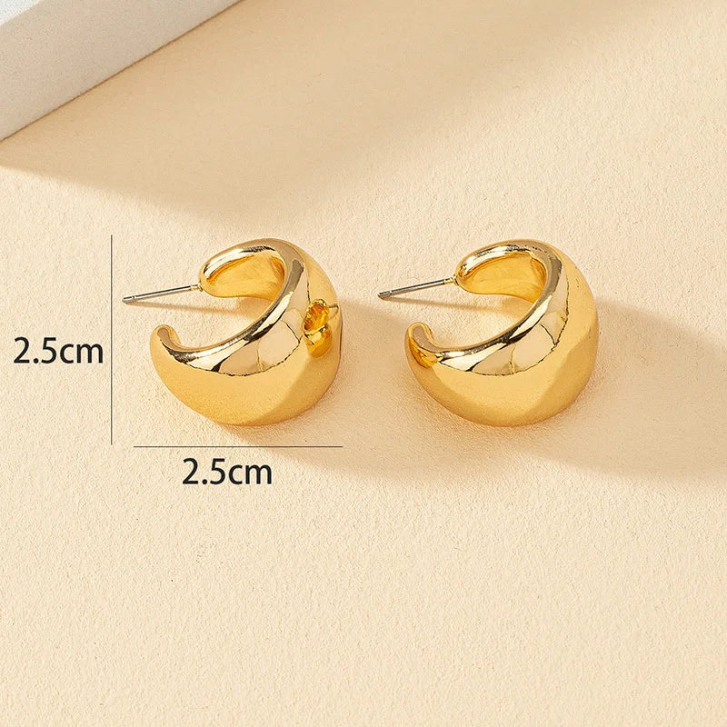 Round Chunky Earrings