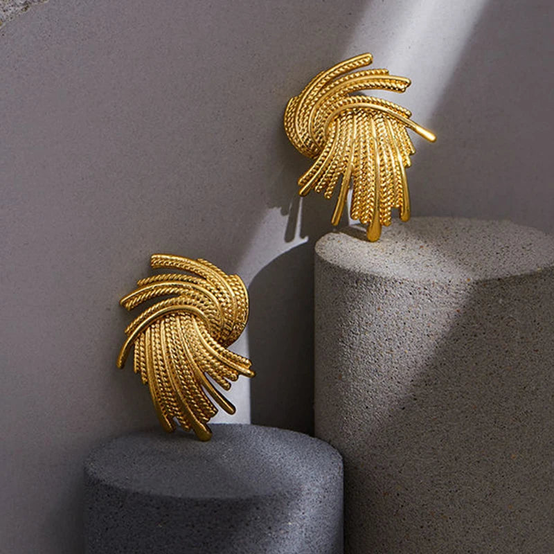 Twist Big Clip Earrings