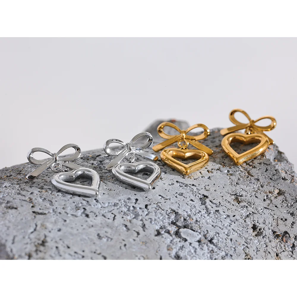 Heart Love Hollow Drop Earrings