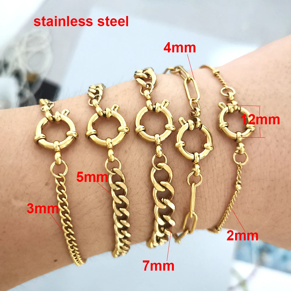 QMHJE Anchor Clasp Bracelet