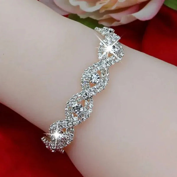 Delysia King Women Elegant Luxury Bracelet Ladies Unlimited Rhinestone