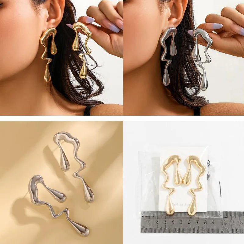Water Drops Stud Earrings