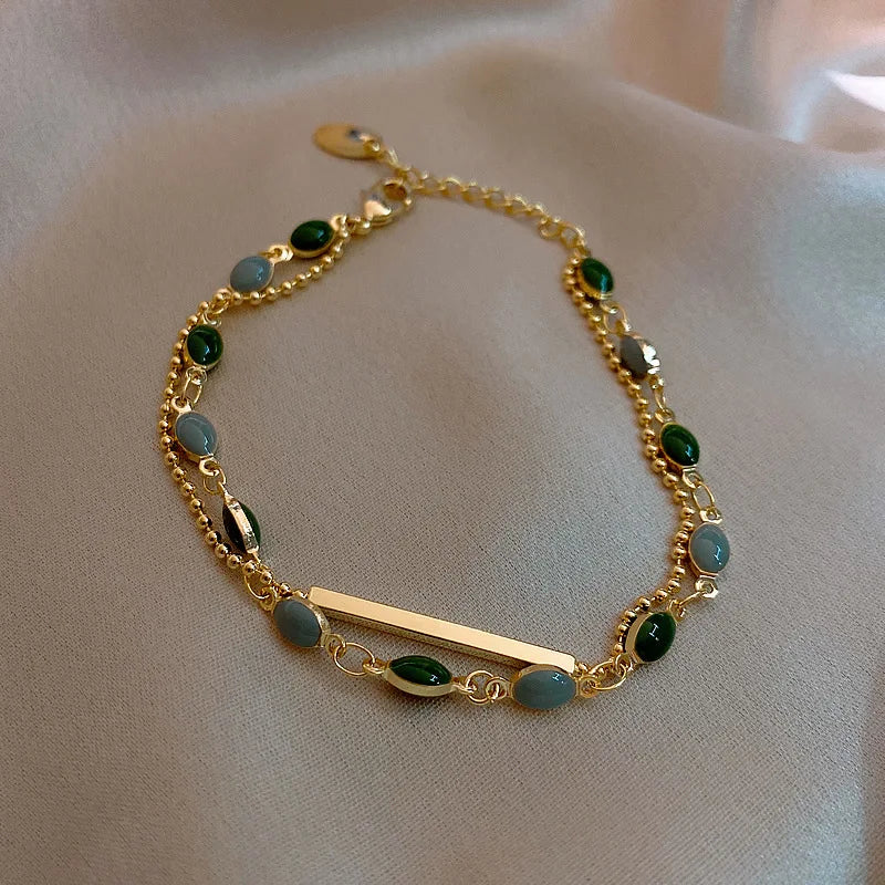 Crystal Charm Bracelets  Double Layered