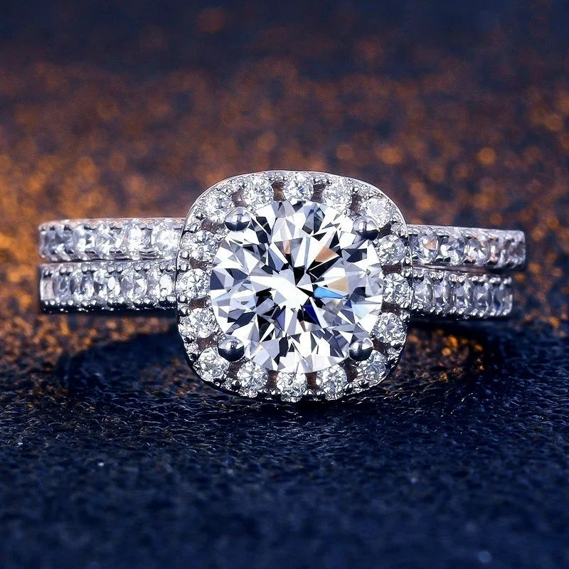 White Zircon Stones Ring